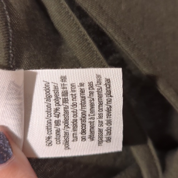 PINK Victoria Secret Front Tie tank top in Olive Green - Picture 5 of 5